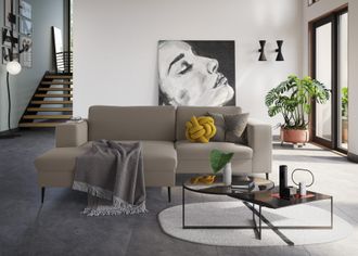 Domo Collection Ecksofa »Modica kompakt und elegant, Breite 244, L-Form« moderne Optik mit extrabreiter Recamiere, auch in Cord