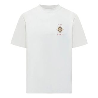 Casablanca T-Shirts, male, White, Size: 2XL Graphic Print Round-Neck T-Shirt