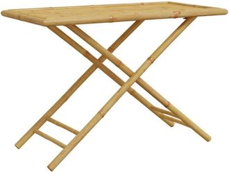 vidaXL Mesa de jardín plegable de bambú 110x55x75 cm Vidaxl