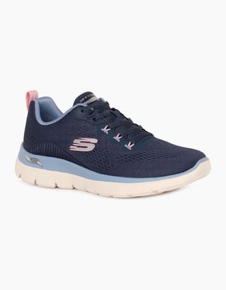 Skechers Womens Arch Fit Summits Daily Flow Lace Womens Trainers - Navy - Size: 4