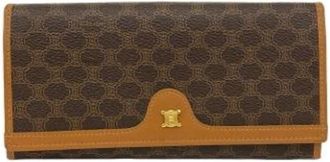 Celine Pre-owned Wallets, female, Brown, Size: ONE SIZE Pre-owned Vintage Long wallet (bi-fold)