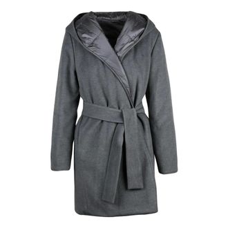 Emme Di Marella Emme DI Marella, Dames, Mantels, Grijs, Maat: L Leer