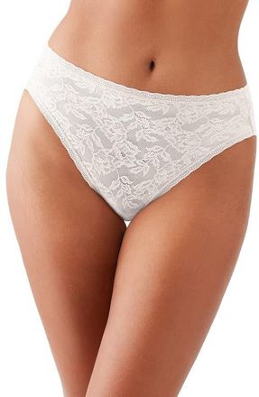 Wacoal High Profile Lace High Cut Briefs in White at Nordstrom, Size X-Large
