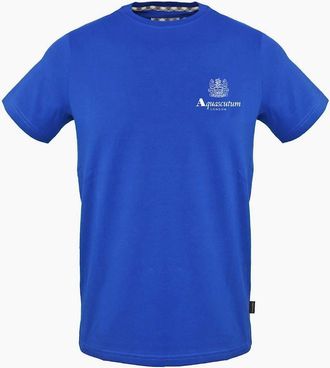 Aquascutum Mens Crew Neck Short Sleeve Jersey T-Shirt - Blue - Size: 40