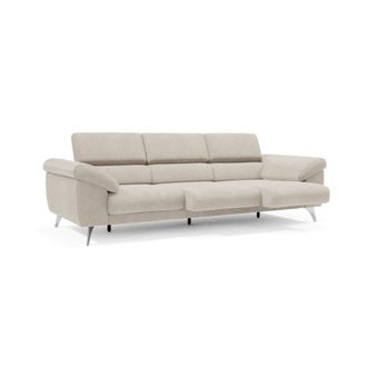 Divani.Store Sof&aacute; con 3 asientos reposabrazos con arc&oacute;n 265 cm crema