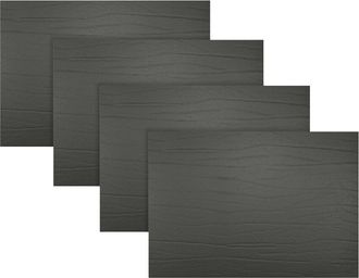 Fortessa Set Of 4 Strata Rectangle Leather Placemats