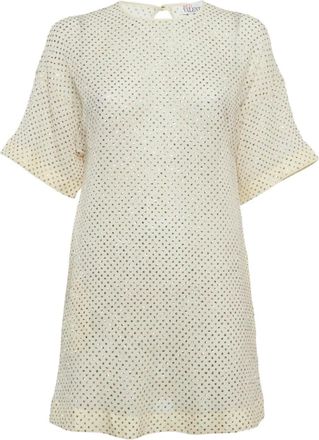 Valentino Garavani Abito corto a pois - Toni neutri