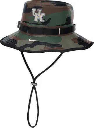 Nike Kentucky 2025 Military Appreciation Boonie Nike Mens Dri-FIT College Bucket Hat in Brown | NC6410P5NKY-TL1