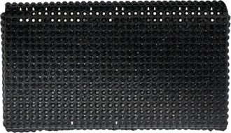Amina Muaddi Womens Satin Clutch Paloma Mini Black Silk Bags