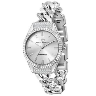 Chiara Ferragni Roestvrijstalen Dameshorloge Zilverkleur - Dames - Horloges - Grijs - ONE Size - Accessoires