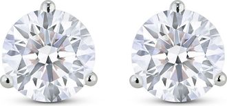 Lightbox Round Lab Grown Diamond Stud Earrings in 4.0Ctw White Gold at Nordstrom