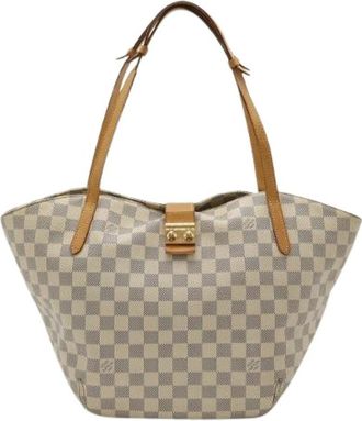 Louis Vuitton Pre-owned Tote Bags, female, Beige, Size: ONE SIZE Pre-owned Salina PM Damier Azur Tote Bag