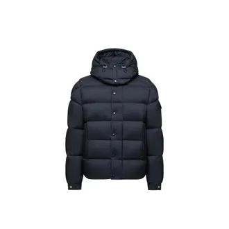 Moncler Moncler Maya 70 Hooded Short Down Jacket, Men, Blue, Size: 2