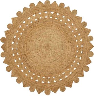 vidaXL Rug Brown &Oslash; 180 cm Jute vidaXL