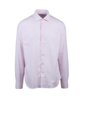 Ghirardelli Ghirardelli Long Sleeve Cotton Shirt With Vertical Stripe Pattern