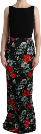 Dolce & Gabbana Stretch Sheath Lange Jurk - Dames - Avondkleed - Veelkleurig - S - Kleedjes