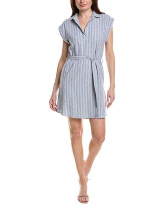 Bella Dahl Belted Linen-Blend Mini Dress
