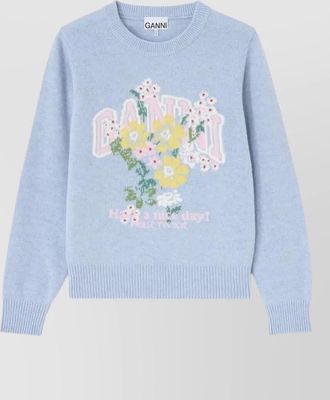Ganni wool crewneck sweater