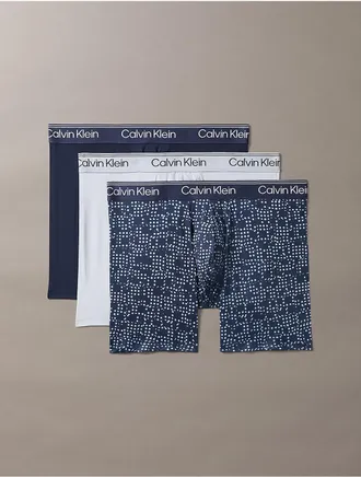 Calvin Klein Mens Microfiber Stretch 3-Pack Boxer Brief - Multi - XL