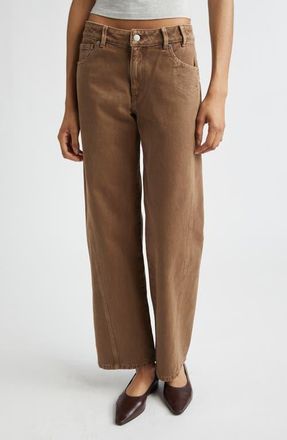 Paloma Wool Reyno Straight Leg Jeans in Brown at Nordstrom, Size 10 Us