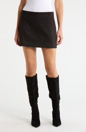 Wayf Madeline Miniskirt in Black at Nordstrom, Size X-Large