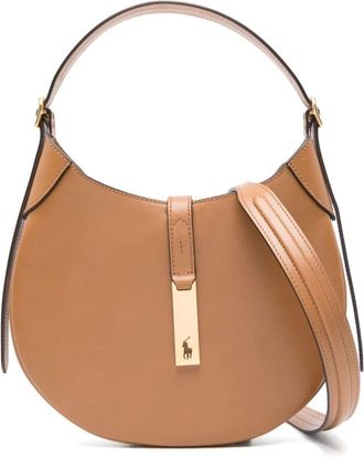 Polo Ralph Lauren Shoulder Bags, female, Beige, Size: ONE SIZE Polo ID Small Shoulder Bag