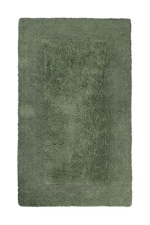 Wecon Home Alfombra de ba&ntilde;o verde liso 55x65