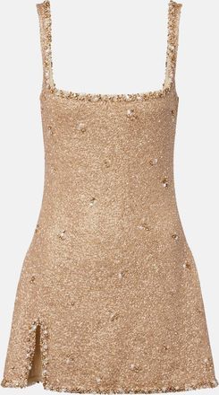 Clio Peppiatt Abito corto Athena con cristalli