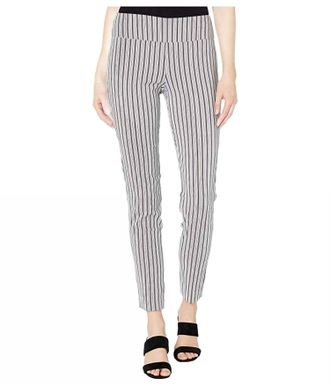 Elliott Lauren Ship Shape Pull-On Pants With Back Slit Detail In Blue Stripe