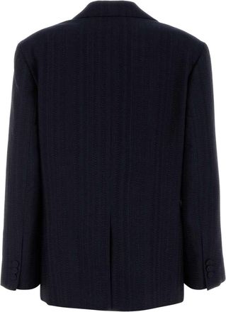Dries Van Noten Navy Giacche E Gilet Jacket