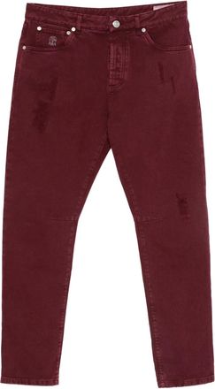 Brunello Cucinelli Jeans in cotone - Rosso