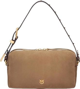Pinko Pinko, Dames, Tassen, Beige, Maat: ONE Size Su&egrave;de