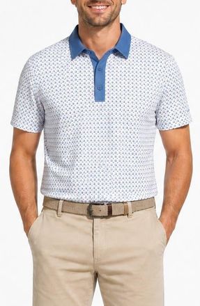 Ben Sherman Geo Tech Jersey Golf Polo in White at Nordstrom, Size Xx-Large