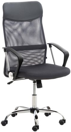 Clp Silla de oficina giratoria regulable en Simil cuero Gris