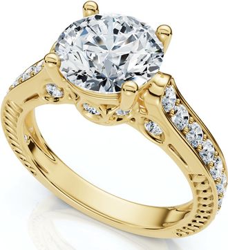 Pompeii3 Certified 2 1/4Ct Antique Diamond Engagement Ring 14k Gold or Platinum
