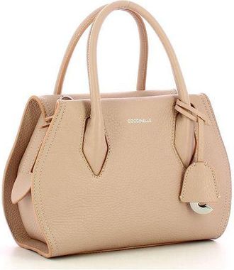 Coccinelle Womens Handbag Beige Cowhide