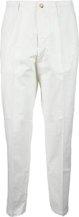 Truenyc White Stretch Cotton Pants