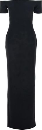 Solace London Nile Lange Jurk - Dames - Maxi kleedjes - Zwart - S - Polyester - Kleedjes