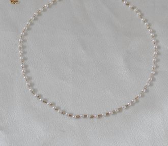 Ellie Vail Womens Sheena Dainty Pearl Necklace In White