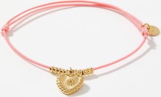 Simons Womens Golden heart cord bracelet
