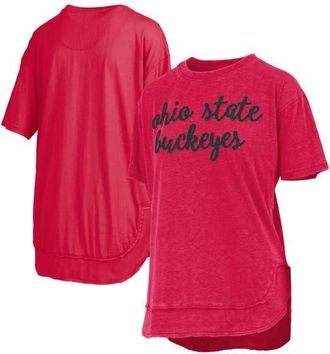 Pressbox Womens Pressbox Scarlet Ohio State Buckeyes Poncho T-Shirt at Nordstrom, Size Small