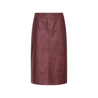 Ichi Ichi, Rokken, Dames, Rood, XS, Leer, Lederen Rokken
