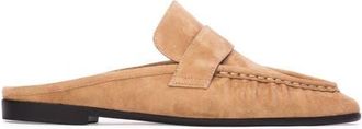 Black Suede Studio Gabby Suede Backless Loafer in Latte Suede at Nordstrom, Size 41
