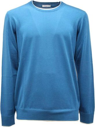 Paolo Pecora Heren, Truien, Blauw, Maat: XL Wol