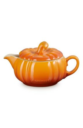 LE CREUSET Pumpkin Gravy Boat & Lid in Persimmon at Nordstrom