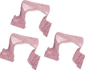 OEM Paquete De 3 Caminos De Mesa De Etamina Arrugada - Gris Empolvado