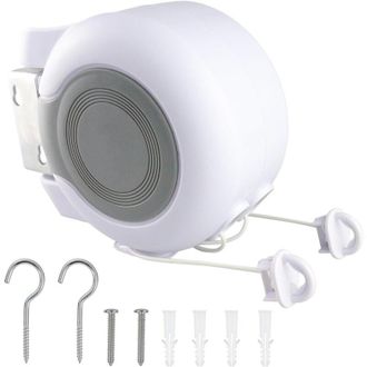 OEM Tendedero Retr&aacute;ctil De 13 M, Tendedero Doble Resistente Para Uso En Interiores Y Exteriores, De Pared, Port&aacute;til, F&aacute;cil De Instalar
