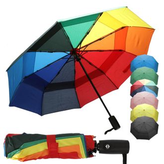 Zeno Travel Umbrella Compact - Small Umbrella for Backpack & Purse, Portable Automatic Umbrellas for Rain, Windproof, Reinforced Fiberglass Ribs, Water-Rep