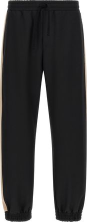 Valentino Garavani Black Polyester Athletic Mens Pants