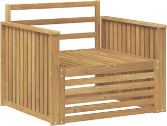 vidaXL Sof&aacute; De Exterior Madera De Acacia S&oacute;lida Blanco Vidaxl